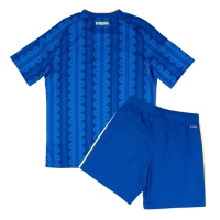 Camiseta Suecia Segunda Equipación Replica Mundial 2026 para niños mangas cortas (+ Pantalones cortos)